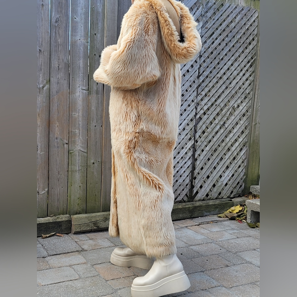 Long double-sided fur coat